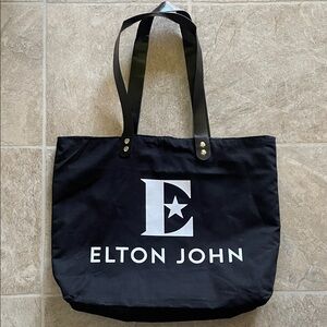 Black Elton John Canvas Tote Bag